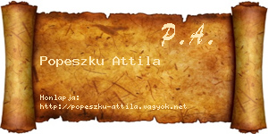 Popeszku Attila névjegykártya